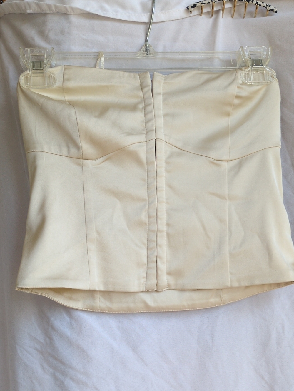 Abercrombie & Fitch Cream Corset Style Tube Top